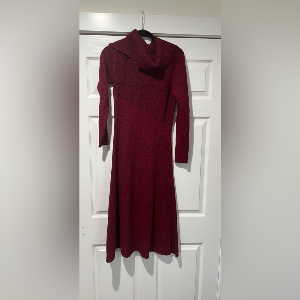 Madeline Deep Red Long Sleeve Maxi Dress